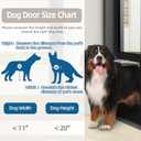 Elevon Dog Door for Sliding Glass Door, Doggie Door Insert with Magnetic Closing Latch Plate,Fits Sliding Doors: 83"-91",Patio Pets Door for Dogs, No-Cut Install, Black