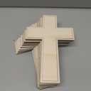 Blueweenly 12 Pcs Unfinished Wooden Craft Crosses for Christian Blank Wooden Crosses 9.06 x 5.91 Inch DIY Religious Craft Hanging Ornaments Party Decor Church Bible