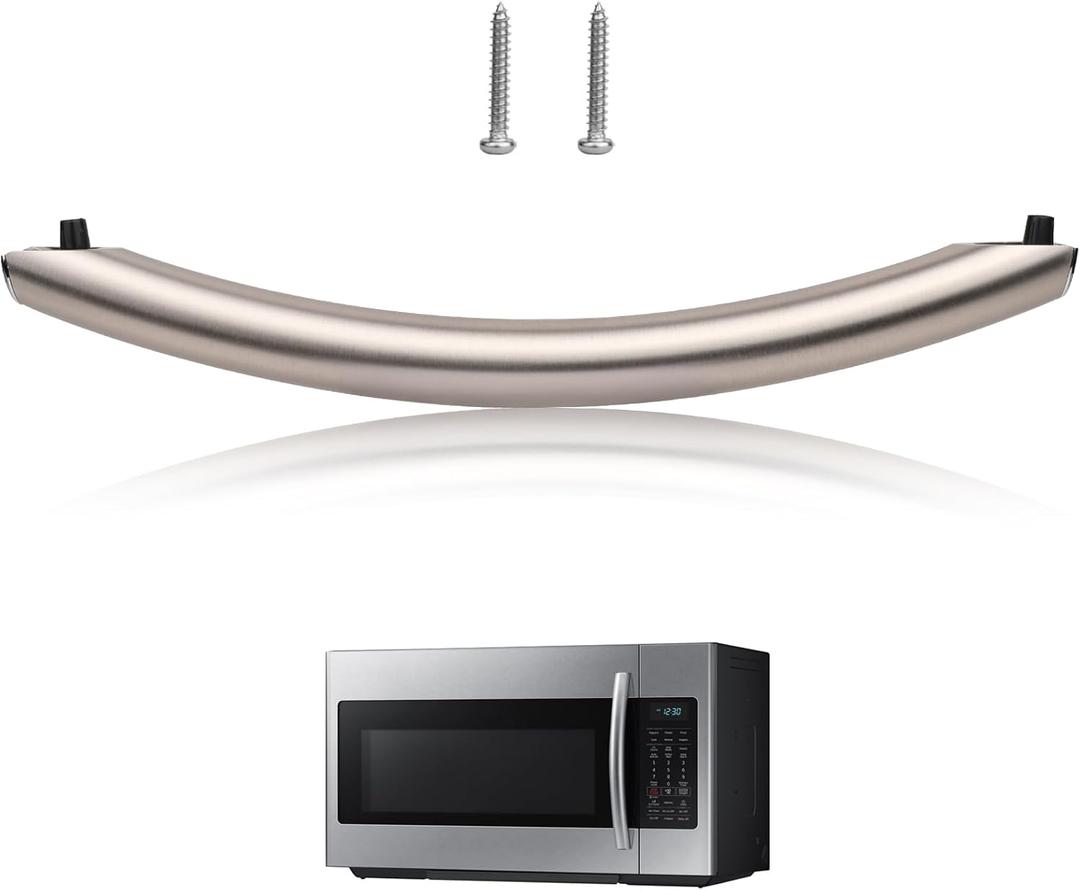 Upgrade ME16A4021AS Microwave Door Handle, Replaces with Samsung Microwave Handle ME16A4021AS, with 2 Screws, Gold DE94-04313F Microwave Door Handle