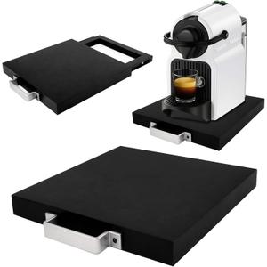 Wood Appliance Slider with Rolling Wheels - Coffee Maker Stand for Kitchen Counter Organization - Fits Air Fryer, Mixer, Toaster - Smooth Glide Tray