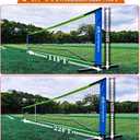 Portable Pickleball Net, Regulation Size 22FT and 11FT Half Court 2-in-1 Pickle Ball Net with 2 Pickleballs and Carry Bag for Driveway, Backyard, Street, Weather Resistance Steady Steel Frame