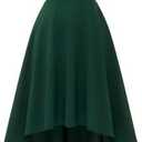 DRESSTELLS Cocktail Dresses for Women 2025 Formal Wedding Guest Hi Low Spaghetti Strap Fit Flare Vintage Party Halloween Dress XL, Dark Green