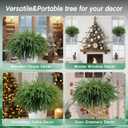 Christmas Norfolk Pine Branches Stems 18 Inch Real Touch Artificial Norfolk Pine Stems Branch Faux Cedar Pine Christmas Fake Greenery Picks for Vase DIY Garland Wreath Home Decoration (12)