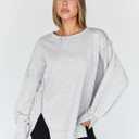 Trendy Queen Womens Oversized Sweatshirts Hoodies Crewneck Shirts Fall Outfits Teen Girls Y2k Winter Clothes (M)