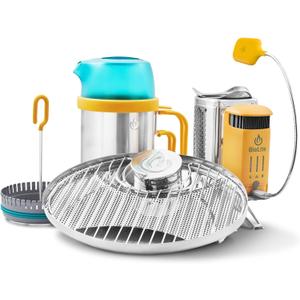 BioLite Wood Burning Camping Stove with Electricity Generation and USB Charging (Complete Cooking Kit)
