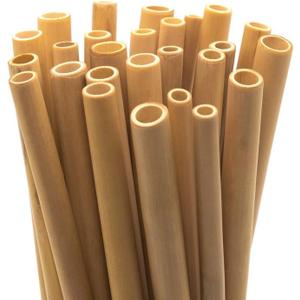 TXV Mart Disposable Reusable Bamboo Drinking Straws 100 pcs, BPA Free, Eco-Friendly 100% Natural, Biodegradable, and Compostable, Heavy Duty, Party, Weddings, Picnics, Holidays, 0.25 in x 8 in