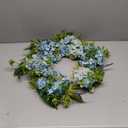 Nearly Natural, 24" Hydrangea Wreath (4224),Blue