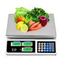 EASIGO Digital Weight Price Scale Electronic Price Computing Scale LCD Digital Commercial Retail Food Meat Weight Scales, Upgraded Version (66LB)