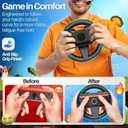 TNP Racing Steering Wheel for Nintendo Switch 2 JoyCon 2025 - Racing Wheel Controller Accessory Grip Handle Kit Attachment for Nintendo Switch 2 Joy-Con, (Set of 2 Black)