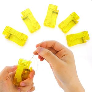 3 x 5 Pcs Automatic Needle Threader Easy Needle Threader Tool Self-Thread Guide Plastic Sewing Accessories Sewing Needle Device for Hand Stitching and Sewing Machine Quick Needle Threading