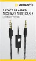 6ft Braided Auxiliary Audio Cable 3.5mm to 3.5mm Connector
