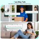 52HZ 2K Light Bulb Security Camera, 2.4GHZ WiFi Lightbulb Security Cameras Wireless Outdoor Indoor, Two-Way Talk, Human Detection, Color Night Vision, Light Socket Security Camera Work with Alexa