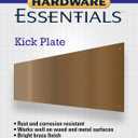 Hardware Essentials Door Kick Plate, 8 in x 34 in, Aluminum Kick Plate with Antique Brass Plated Finish, Screw Mount, Includes Mounting Hardware