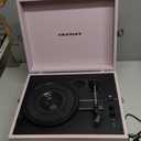 Crosley CR8005E-BH Cruiser Plus Vintage 3-Speed Bluetooth in/Out Suitcase Vinyl Record Player Turntable, Blush