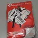 Morph Black Catsuit For Women Leather Jumpsuit Women's Adult Black Cat Suit Halloween (Large)