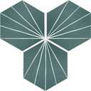 INNO STICKERS 45-Sheet Peel and Stick Backsplash Tile Sticker, 6" x 7" Green Art Deco Hexagon Flower Vintage Self-Adhesive Wall Tile for Kitchen Bathroom Shower Living Room, Covers 10 Sq. Ft. (Emerald)