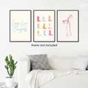 xbsifyiooa Long Live Cowgirls Canvas Wall Art, Pink Bow Coquette Poster, Set of 3 Coastal Cowgirls Wall Art, Cowgirl Boots Painting, 12x16in Unframed