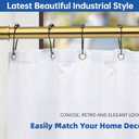 BRIOFOX Industrial Shower Curtain Rod - Rustproof Non-Slip 43-72 Inches Tension Curtain Rod for Window or Bathroom, Light Gold