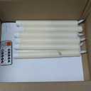 GenSwin Flameless Ivory Taper Candles Flickering with 10-Key Remote, Battery Operated Led Warm 3D Wick Light Window Candles Real Wax Pack of 6, Christmas Home Wedding Decor(0.78 X 9.64 Inch)