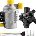 11517521584 Electric Engine Water Pump W/Thermostat Compatible with BMW X3 Z4 X5 128i 323i 325i 328i 328i xDrive 328xi 330i 330xi 528i 528i xDrive 528xi 530i OE# 11517546994, 11517586924, 599-960