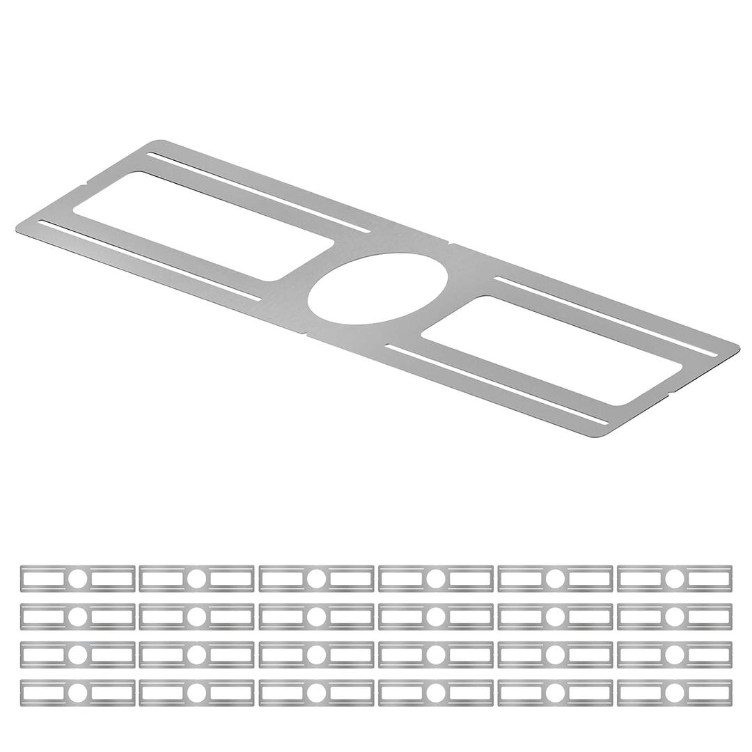 24-Pack New Construction Mounting Plate, 4Inch, LED Recessed Lighting Housing Kits, Flat Steel Rough-in Bracket Fixture for LED Light Bar, Shallow Recessed Lighting Housing Plate