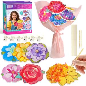 Vinkp Art Activity - Flowers Magic Toys, DIY Craft Toys Kits, Creative Activity, Gifts for Girls & Boys Ages 4, 5, 6, 7, 8, 9