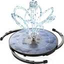 AISITIN 3.5W Solar Fountain Pump Upgraded 2025, Solar Water Fountain DIY Kit with 8 Nozzles & 3 Integrated Bracket & 9.8ft Cord for Garden, Bird Bath, Ponds, Fish Tank, Aquarium, Courtyard and Outdoor (Black)