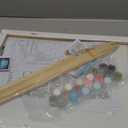 DIY Scenery Paint by Numbers Kit for Adults with Framed Canvas,Landscape Beach Digital Oil Painting Kit for Beginners,Acrylic Paint by Number Kits with Wooden Easel for Holiday Gifts 12X16 Inch. (DKMT0277)