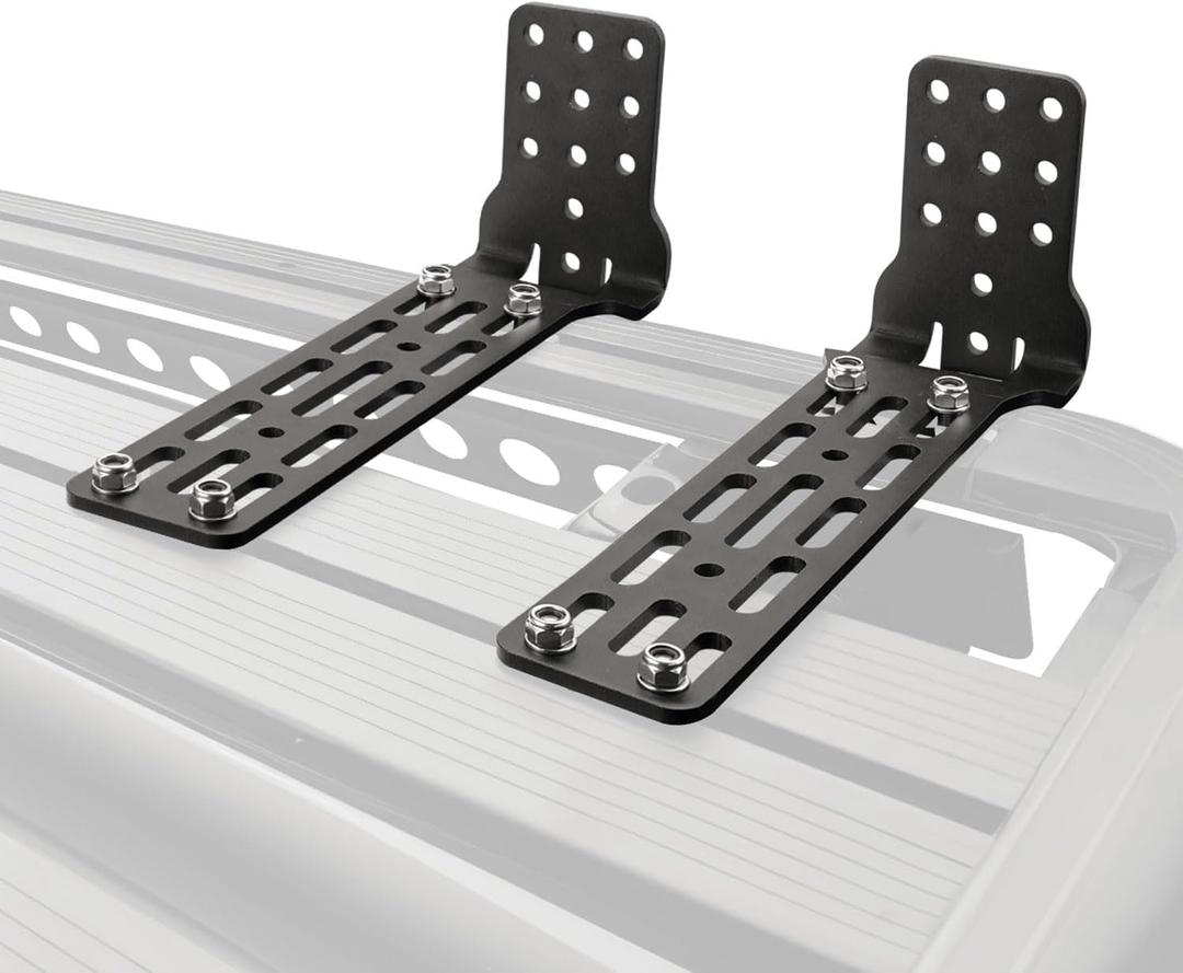 SanHima Pair Awning Mounting Brackets - Extended L-Brackets for Roof Rack Cross Bars Off-Road Awning Stable Installation, Suitable for San Hima Karlu Awning