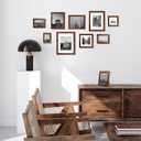 iRahmen 11x14 Picture Frame Set of 4 with Tempered Glass, Rustic Frame Display 8x10 Pictures with Mat or 11 x 14 Without Mat, Wooden Photo Frames for Wall Mounting