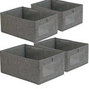 Fordonral 4 Pack Closet Organizers and Storage Bins, Storage Containers for Organizing Clothing, Jeans, Toys, Books, Shelves, Wardrobe - Closet Organizer, Large Storage Boxes Baskets with Window