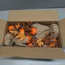 Timer - 2 Pack 18 Inch Lighted Fall Tree Thanksgiving Decorations, Fall Maple Tree with Pumpkins Pinecones 40 LEDs Battery Operated, Artificial Tabletop Trees for Thanksgiving Table Decor Home Indoor