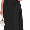 2026 Summer Formal Dresses for Women Casual Ruched Maxi Dress Sleeveless Drop Waist Boat Neck Long Flowy Sundress Large