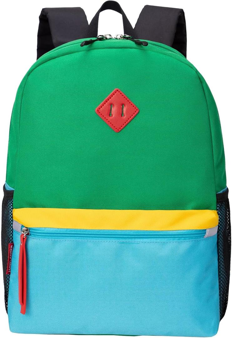 Little Kids Backpack for Boys or Girls, Toddler School Bag Fits 3 to 6 years old, Green, 15 Inch