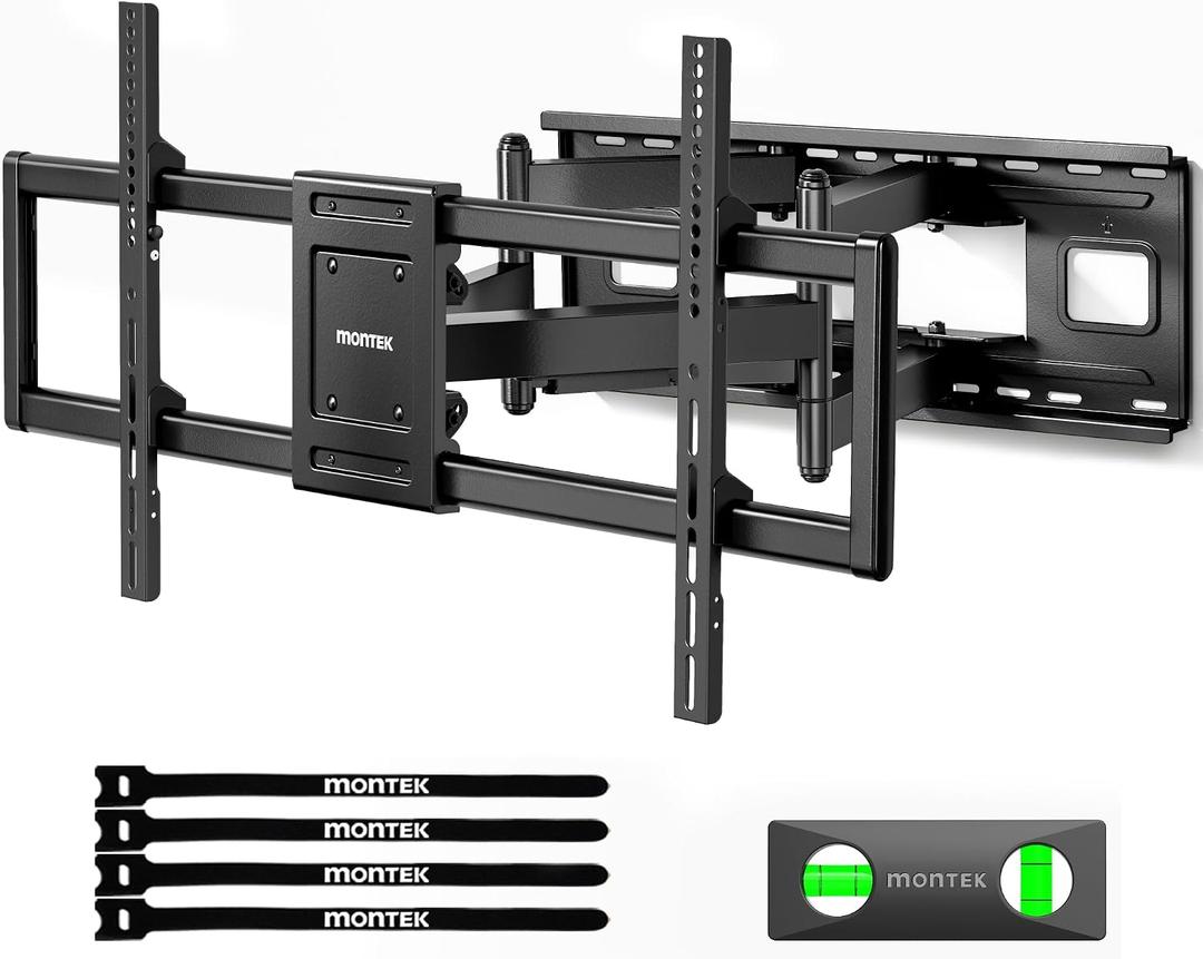monTEK Heavy Duty Full Motion TV Wall Mount for 43-98 Inch Large TVs Hold up to 265 lbs, Extra Long 27.7" Extension Articulating Arm Bracket, Fits 16" 18" 24" Wood Studs, Max VESA 800x400mm