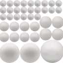 FFchuanhe 39 Pack Craft Foam Balls, 5 Sizes Including 2-7.8 in, Polystyrene Smooth Round Balls for Arts and Crafts, Wedding, DIY Craft for Home, Supplies School Craft Project and Holiday Party