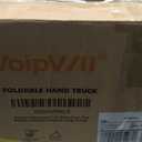 Voipvvii Folding Hand Truck500lbs, Portable Heavy Duty Dolly Cart, 6 Wheels Collapsible Luggage Cart with 2 Elastic Ropes - Compact Trolley Cart for Easy Moving - Ideal Hand Cart for Travel and More (17, Orange)