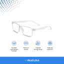 Blue Light Blocking Rectangular Reading Glasses for Men and Women 2-pack (Clear and Tortoise)