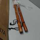 2 Pack Wood Walking Stick, 48 in Natural Wooden Walking Cane, Rustic Cedarwood Hiking Sticks Trekking Poles with Wrist Strap and Rubber Tip for Outdoor Activities, Women, Men