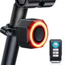 Bike Alarm with Remote, Bike Tail Light & Brake Light Auto ON/Off USB-C Rechargeable, 110dB Bicycle Alarm System Anti Theft Vibration Motion Sensor for Bike, Ebike, Scooter, IP65 Waterproof