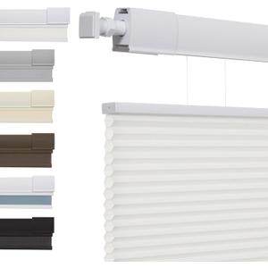 No Tools No Drill Top Down Bottom Up Cellular Shades for Windows, 1" Light Filtering Fabric, Cordless Honeycomb Indoor Window Blinds, Thermal Insulated Noise ReductionCustom Size, White (White(light Filtering))