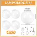 VIHOSE Set of 4 Globes for Light Fixtures 6 Inch Milky White Glass Ceiling Fan Bulb Light Covers Replacement Globe Lamp Shade 2.67 Inch Fitter Opening Fixture Replacement Globes Shades