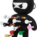 Golf Tee Holder, Ninja Portable Funny Golf Tees Holder Keychain Golf Gift Golf Accessories for Men & Women