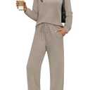 Sampeel Two Piece Sets for Women Mock Neck Matching Sets Loungewear Fall Clothes Travel Outfits Fashion 2025 L