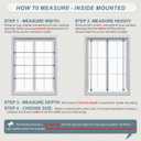SZXIMU 1" Cordless Blinds for Indoor Windows, 64" W X 64" H Window Blinds, Light Filtering Horizontal Mini Blind, White Blinds & Shades for Home Office Bedroom Kitchen Living Room