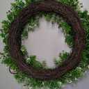 U'Artlines 20 Inch Boxwood Wreaths for Front Door with White Flowers
Spring Summer Wreath, Large Faux Greenery Wreath, Realistic and Full, for Wall Window Porch All Seasons Outdoor Decor