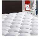 LEISURE TOWN King Mattress Pad Fitted Quilted Cotton Mattress Cover Cooling Soft Pillow Top Mattress Topper with Down Alternative Filling Mattress Protector with 8-21 Deep Pocket (78x80 White)