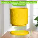 Eightpot Plant Drip Trays, 11.4 Inch Plant Saucers for Indoors, Ceramic Plant Saucers for Outdoors, Round Plants Plates to Catch Water, Boho Decorative Plants Dishes to Catch Water, Yellow