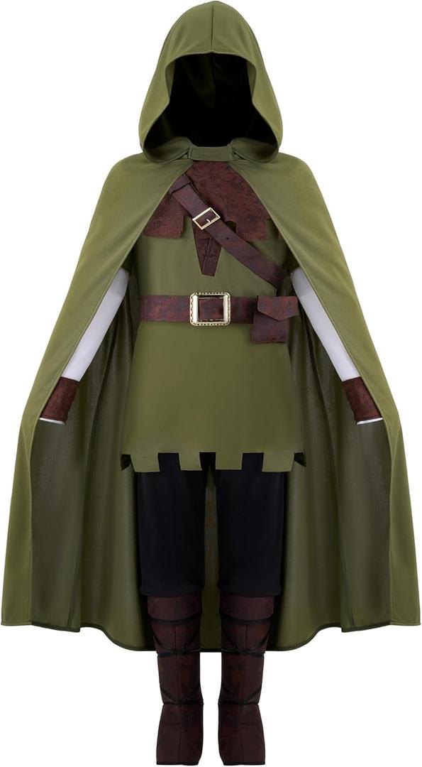 Spooktacular Creations Halloween Child Boy Robin Hood Elegant Archer Costume, Toddlers Hunter Outfit for Kids Role Play Party (Toddler(3-4 yrs))