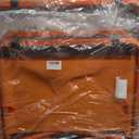 Vibrant and Cheerful Orange Folding Outdoor Chair, Compact Lightweight Portable Design with Wood Armrests & Metal Frame for Backyar, Camping, Beach, Hiking, Picnics